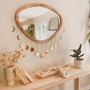 55" Large Moon Phase Wall Hanging / Boho Wall Decor / Moon Decor / Moon Garland